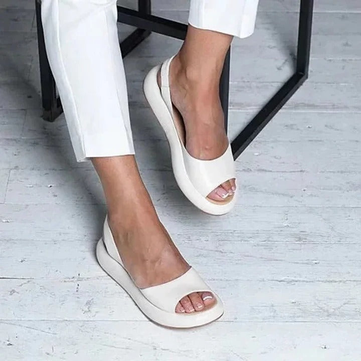 Comfortable Open-Toe Slip-On Sandals with Elastic Strap