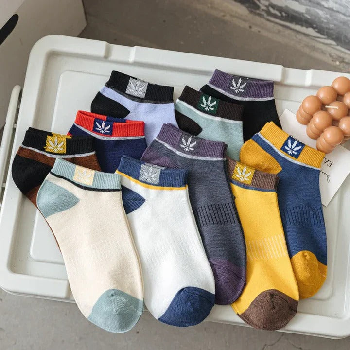 Men's Ankle Socks, 20-Pack — High-Quality Assorted Colors