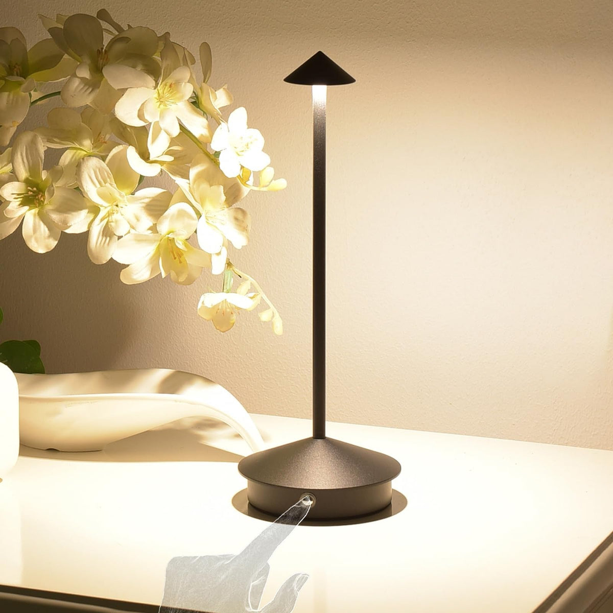 Cordless LED Table Lamp — Touch Control, Dimmable Light Modes