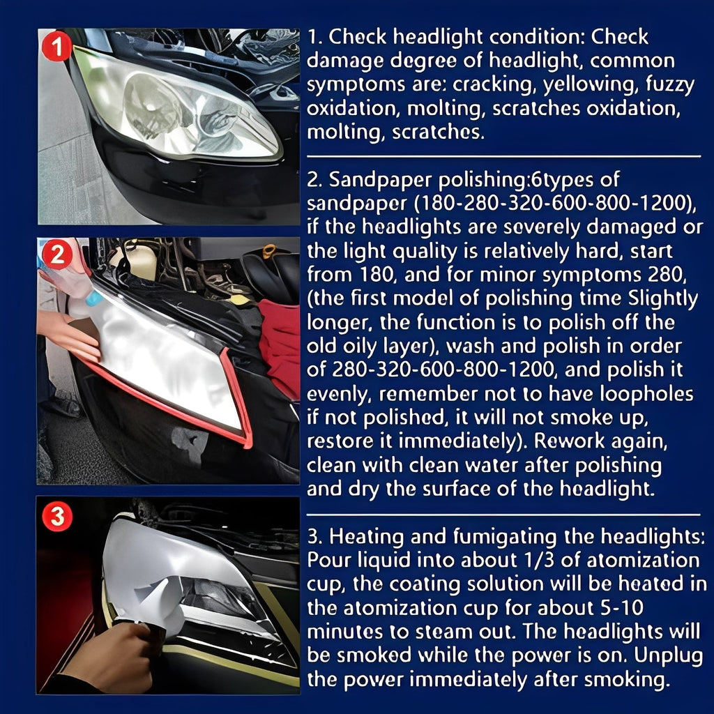 Headlight Restoration Kit — Nebulizer Vapor Application System