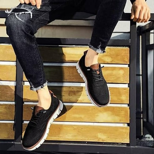 Knitted Slip-On Shoes — Wide Toe Box, Cushioned Comfort