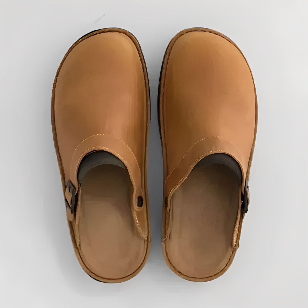 Læderhjemmesko til mænd — slip-on-design med komfortsål