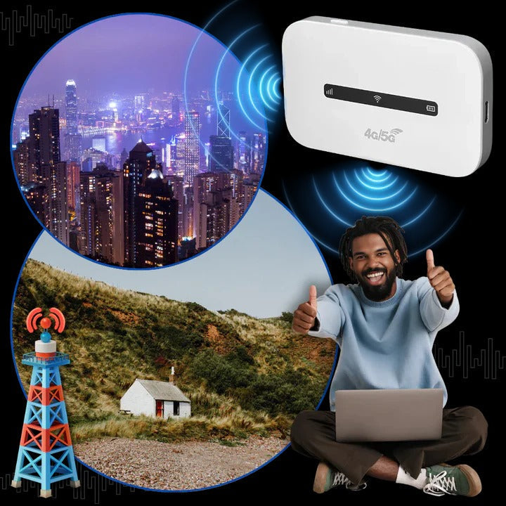 Hordozható 4G LTE WiFi-router - 3G-támogatás, SIM-kártyahely