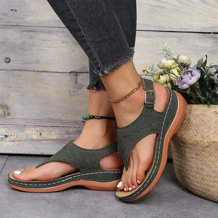 Women's Open Comfort Sandals — Contoured Supportive Footbed