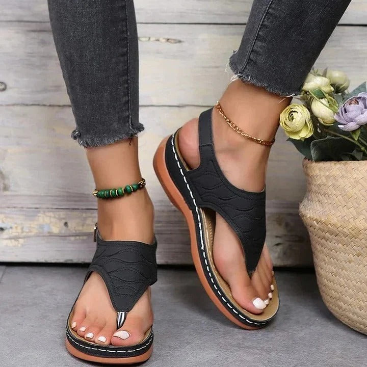 Women's Open Comfort Sandals — Contoured Supportive Footbed