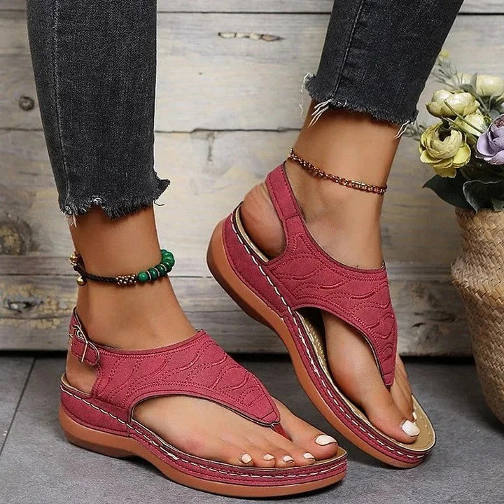 Women's Open Comfort Sandals — Contoured Supportive Footbed