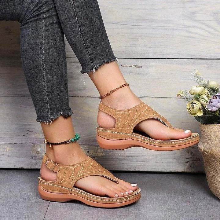 Women's Open Comfort Sandals — Contoured Supportive Footbed