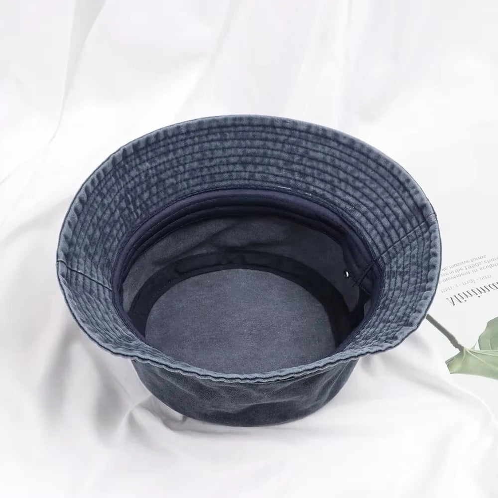 Foldable Denim Bucket Hat — Comfortable Casual Sun Protection