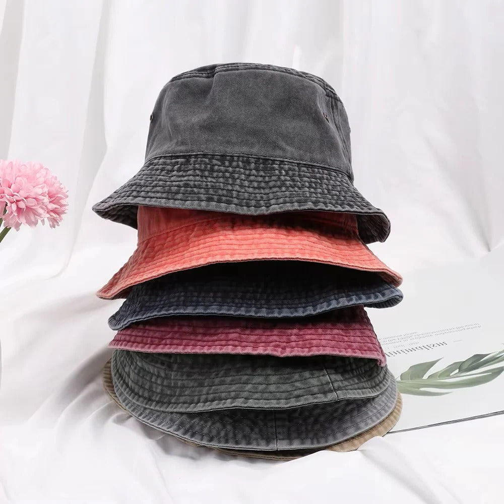 Foldable Denim Bucket Hat — Comfortable Casual Sun Protection