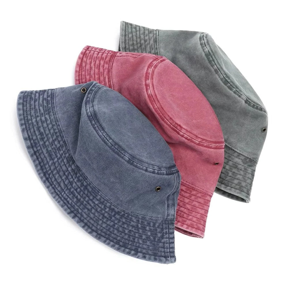 Foldable Denim Bucket Hat — Comfortable Casual Sun Protection