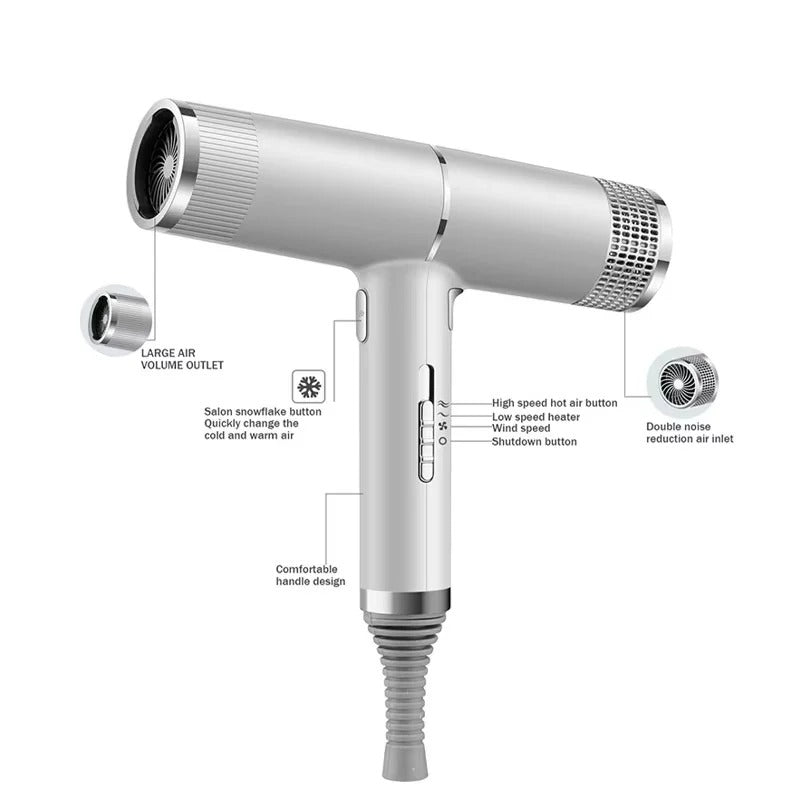 Lightweight Hair Dryer with Precision Styling Nozzle