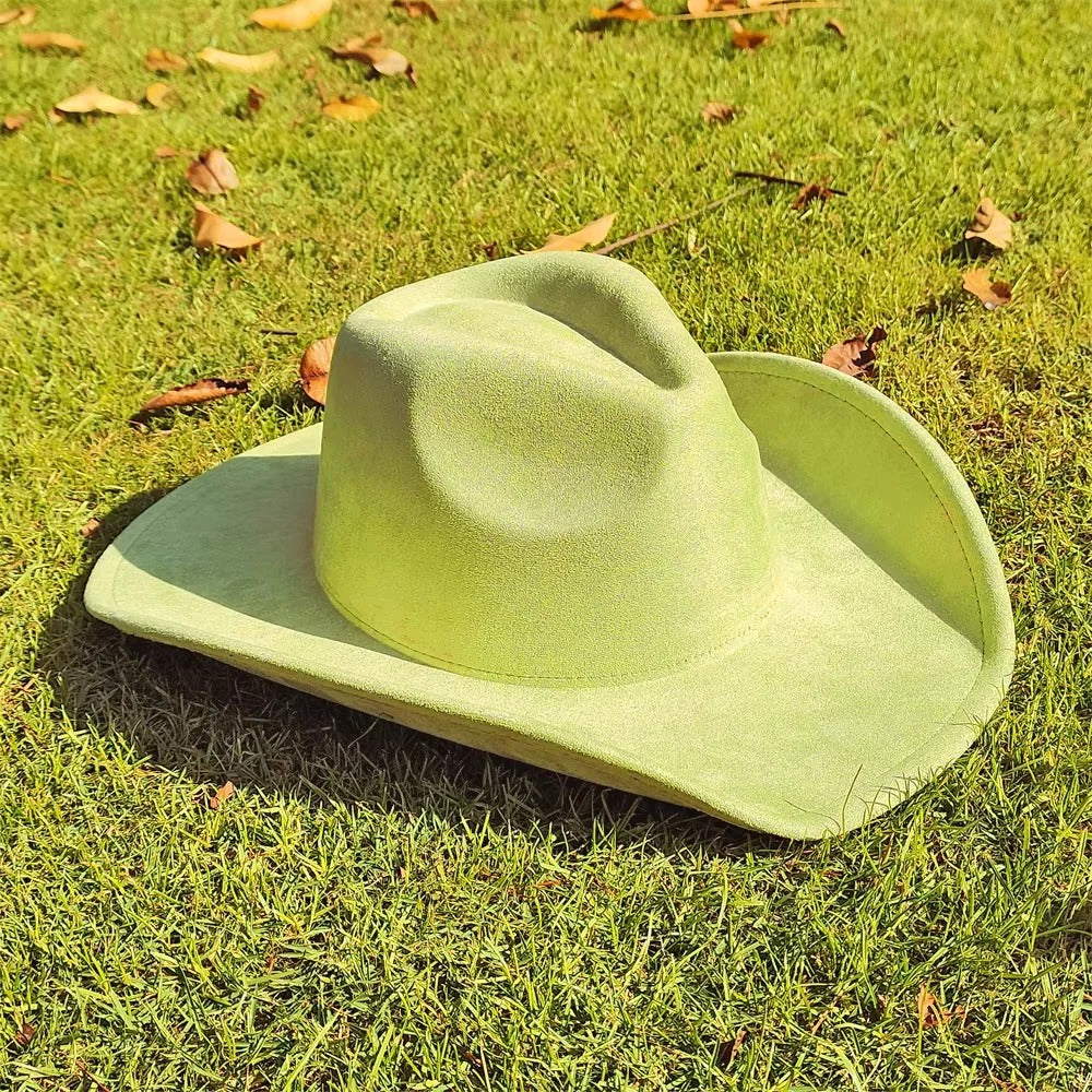 Elegant Wide-Brim Suede Cowboy Hat for Western Events