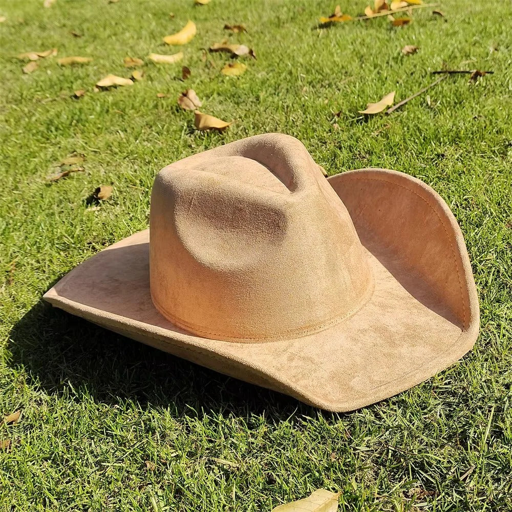 Elegant Wide-Brim Suede Cowboy Hat for Western Events