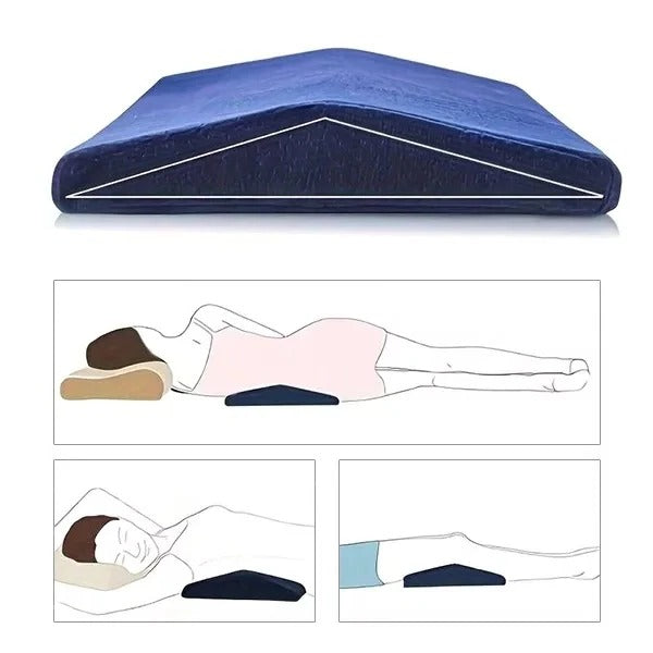 Ergonomický podpůrný polštář pro bederní část zad - prodyšný potah