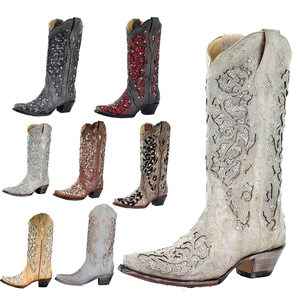 Elegant Glitter Pointed-Toe Boots — Statement Style
