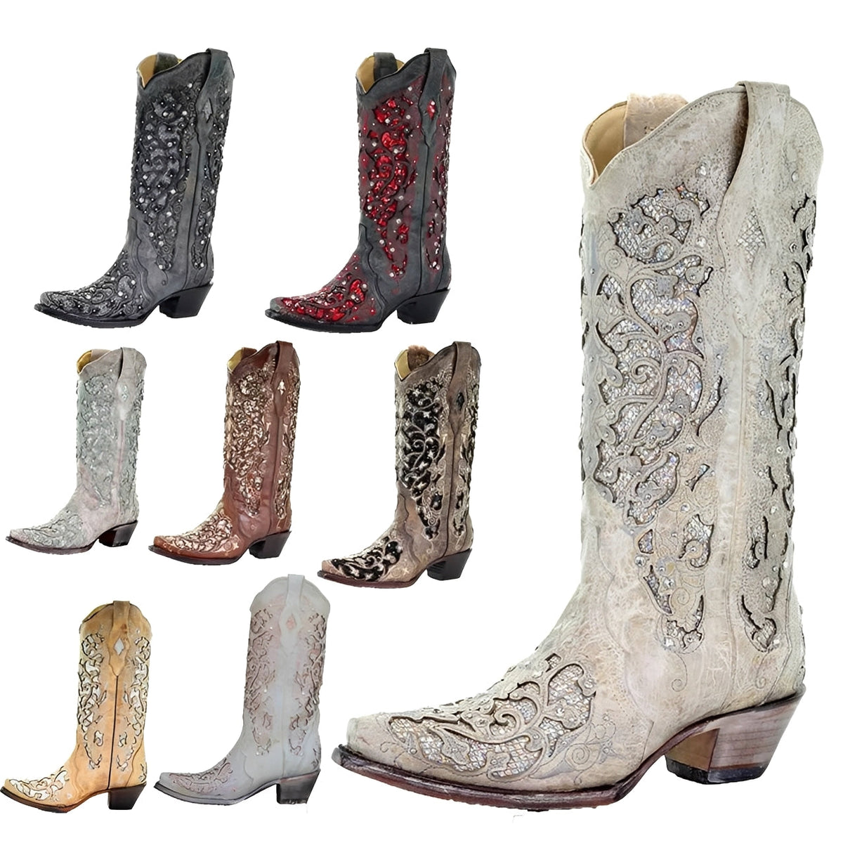 Elegant Glitter Pointed-Toe Boots — Statement Style