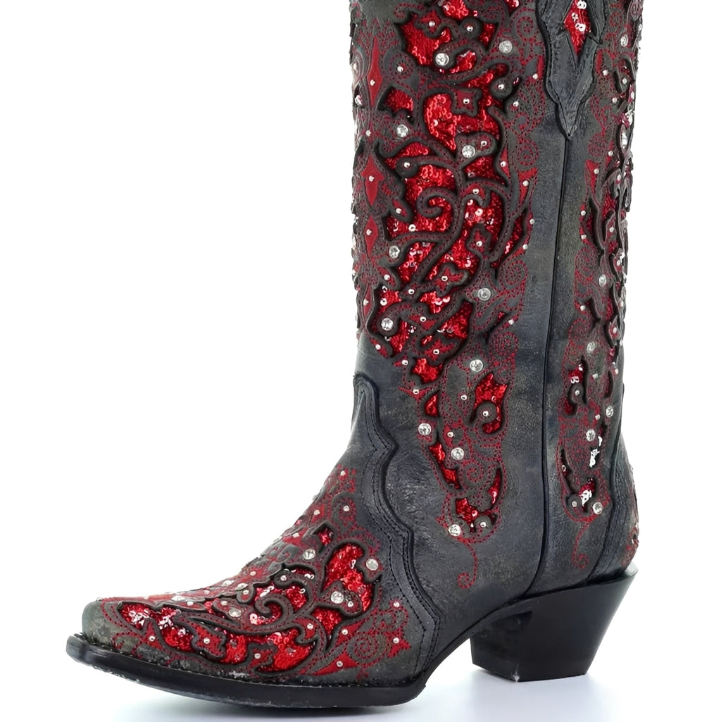Elegant Glitter Pointed-Toe Boots — Statement Style