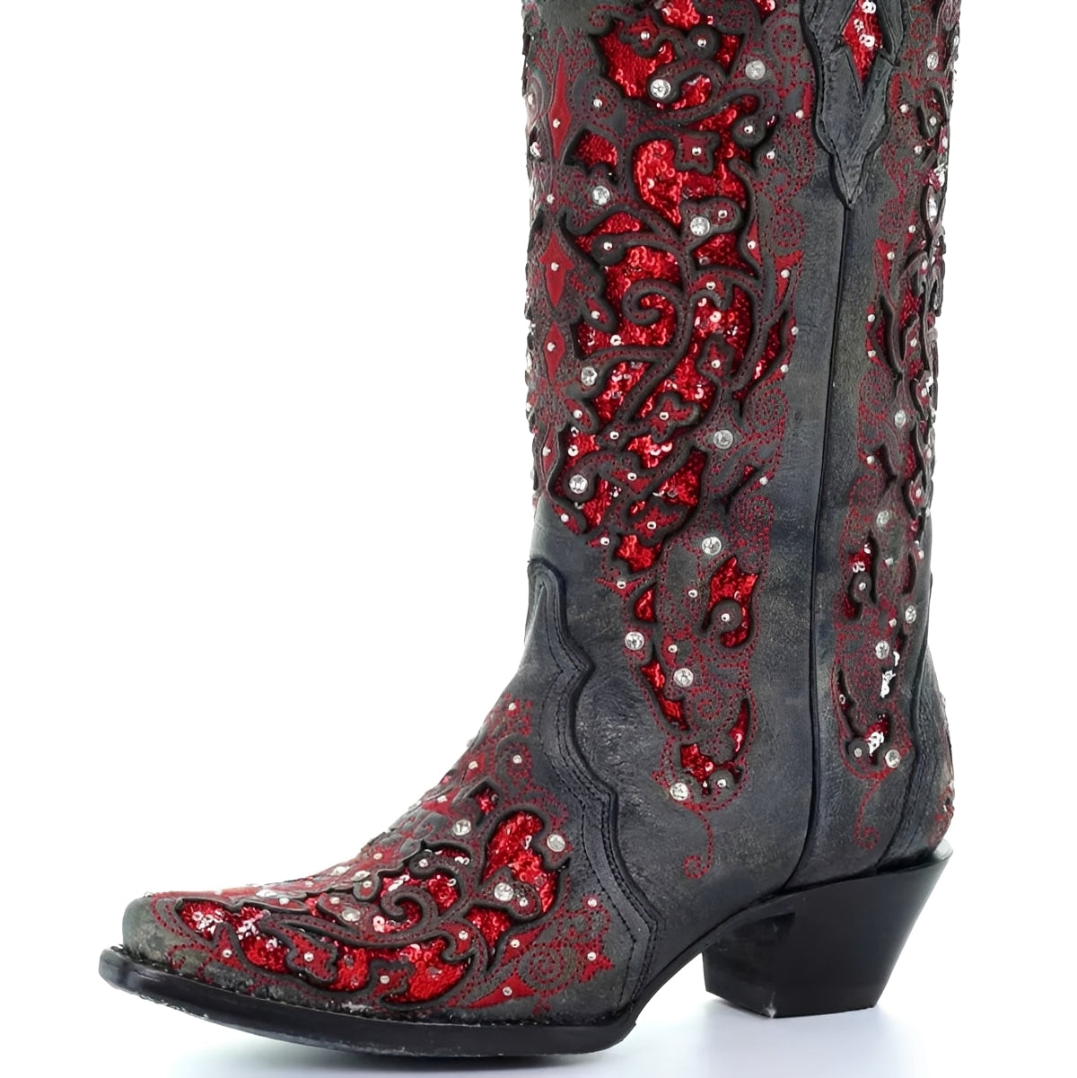 Elegant Glitter Pointed-Toe Boots — Statement Style