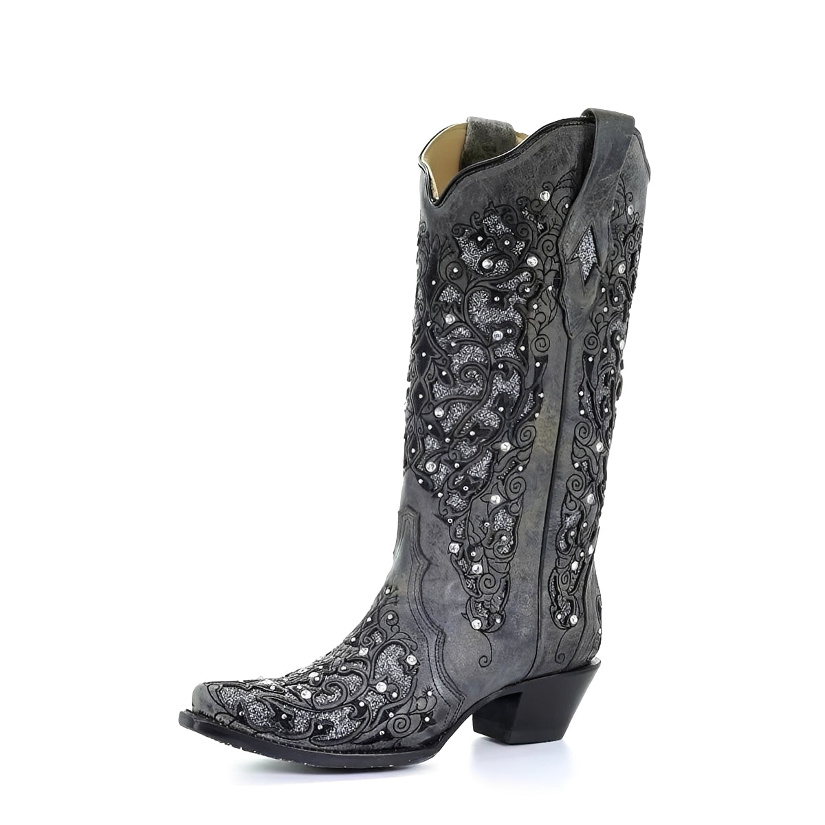 Elegant Glitter Pointed-Toe Boots — Statement Style