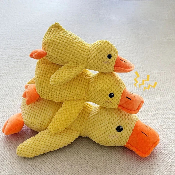 Brinquedo de borracha para cães em forma de pato - costuras reforçadas, vários tamanhos
