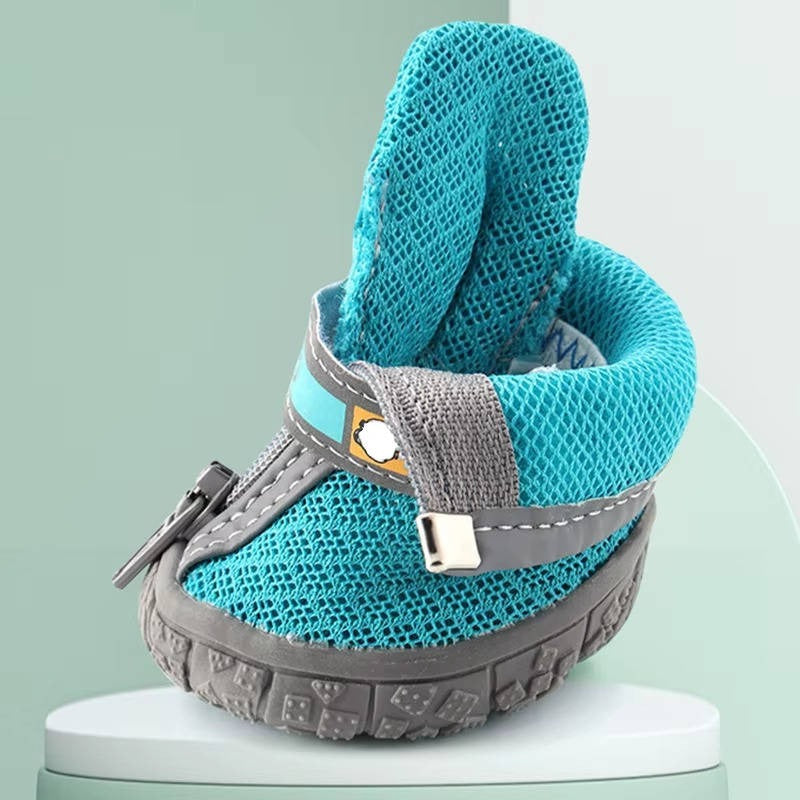 Set of 4 Waterproof Breathable Dog Boots — Non-Slip Soles