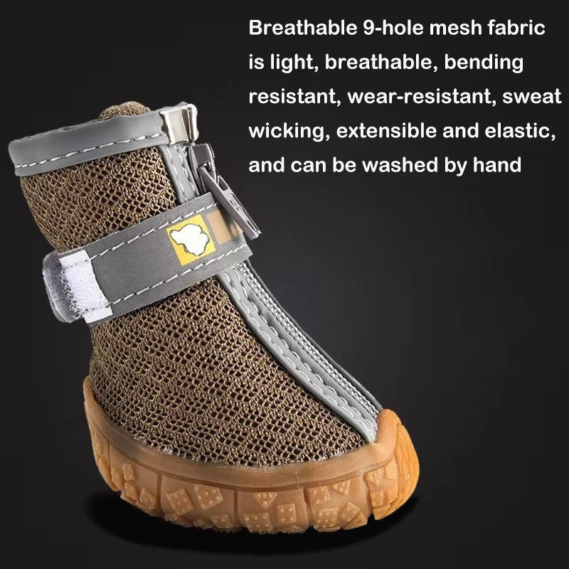 Lot de 4 bottes imperméables et respirantes pour chiens - semelles antidérapantes