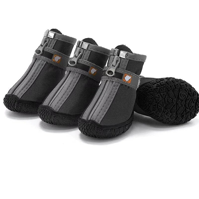 Set of 4 Waterproof Breathable Dog Boots — Non-Slip Soles
