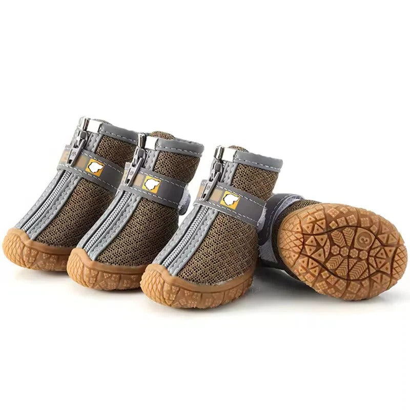 Lot de 4 bottes imperméables et respirantes pour chiens - semelles antidérapantes