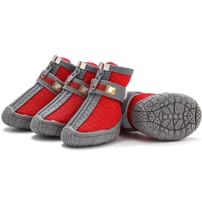 Lot de 4 bottes imperméables et respirantes pour chiens - semelles antidérapantes