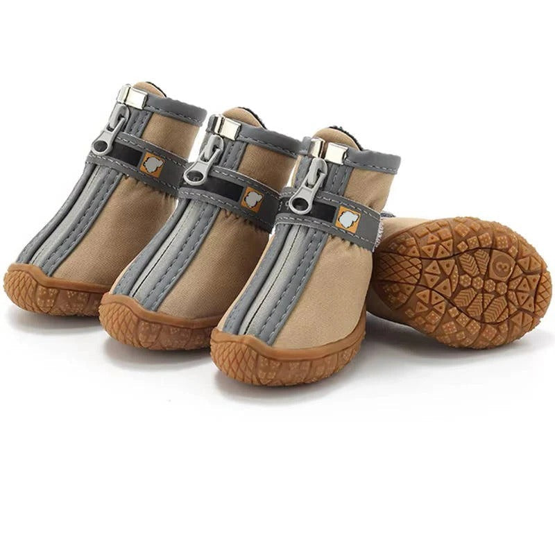 Lot de 4 bottes imperméables et respirantes pour chiens - semelles antidérapantes