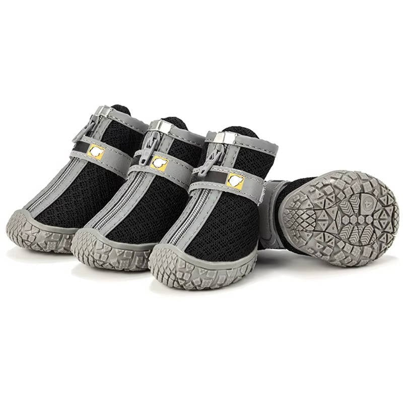 Lot de 4 bottes imperméables et respirantes pour chiens - semelles antidérapantes