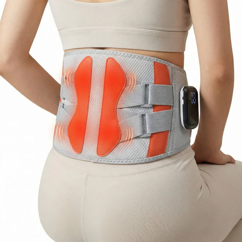Adjustable Back Support Belt — Cordless Heat and Massage Therapy