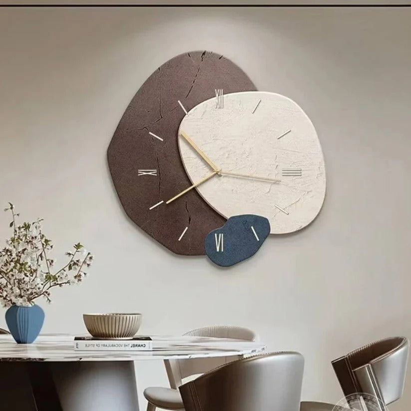 Ceas de perete din lemn natural — lumină LED delicată, mecanism quartz silențios
