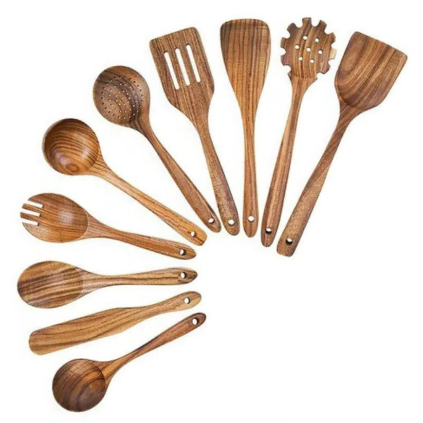 High-Quality Handcrafted Acacia Wood Cooking Utensil Set