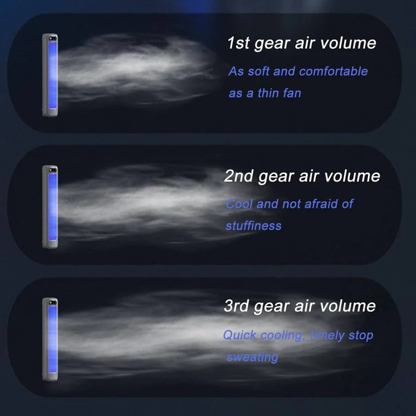 Ventilator de birou portabil fără fir — 3 viteze, reîncărcabil USB de 2000mAh