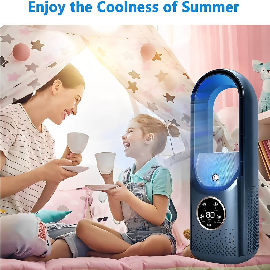 3-in-1 Bladeless Portable Fan, Humidifier & DC Motor