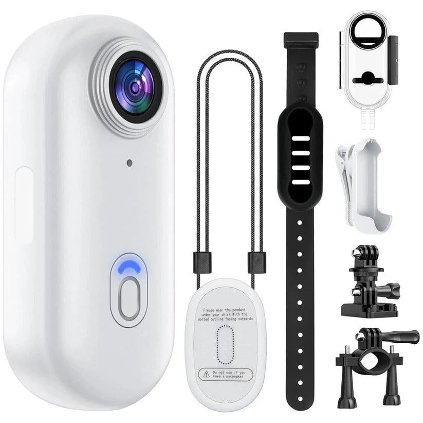 4K Compact Action Camera — 128GB Memory, Waterproof Housing