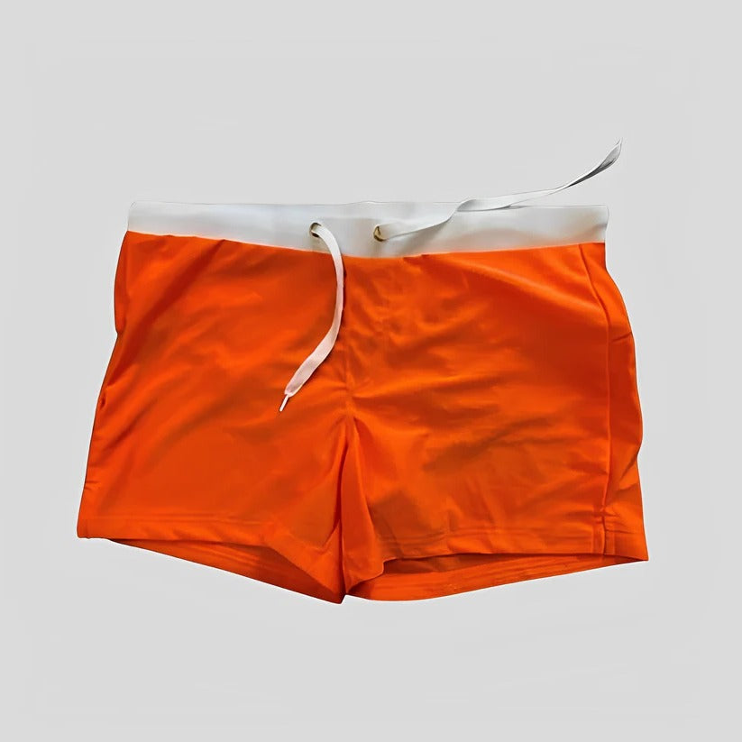 Hurtigtørrende badeshorts til mænd - justerbar linning med snøre og slidser i siderne