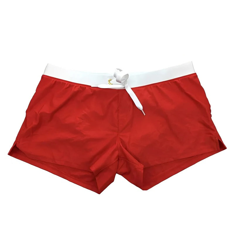 Hurtigtørrende badeshorts til mænd - justerbar linning med snøre og slidser i siderne