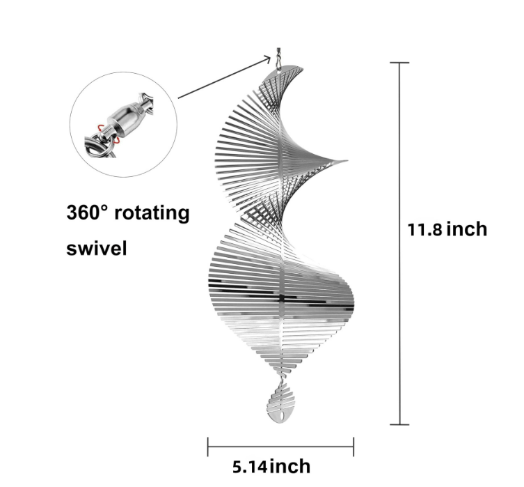 Havespinner ZephyrSpin — vinddrevet kinetisk skulptur, design med kontinuerlig rotation