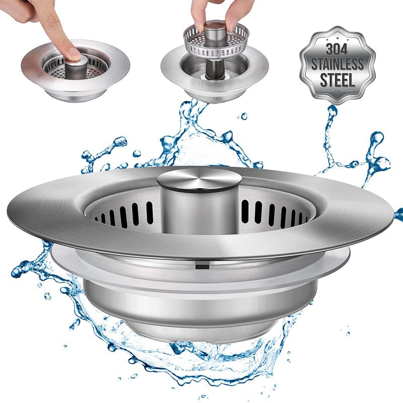 AquaGuard Stainless Steel Drain Strainer — Hair Catcher