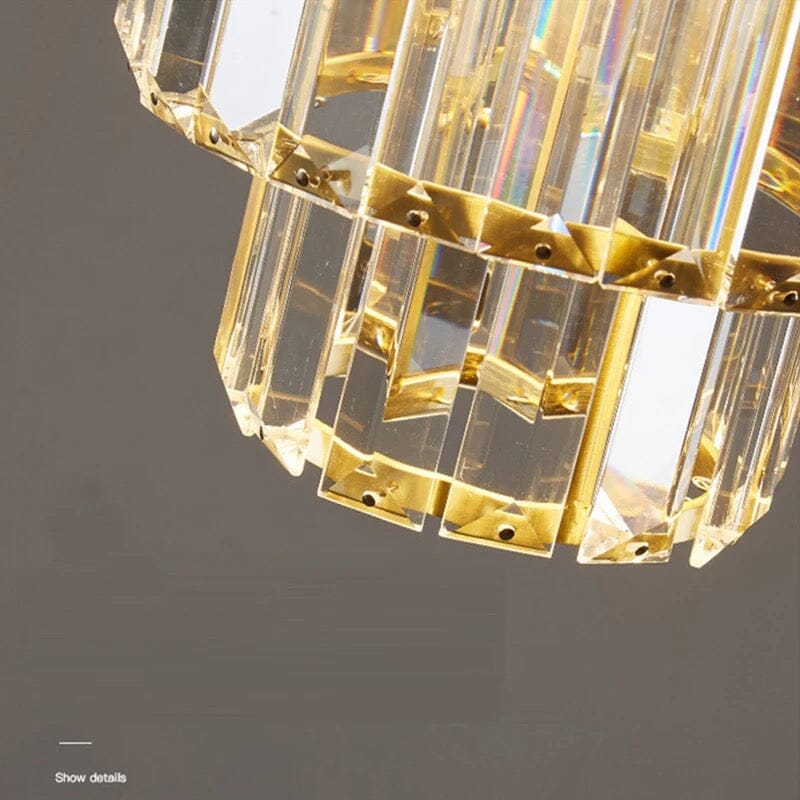 Lyra Crystal Pendants for Modern Interiors in Black or Gold