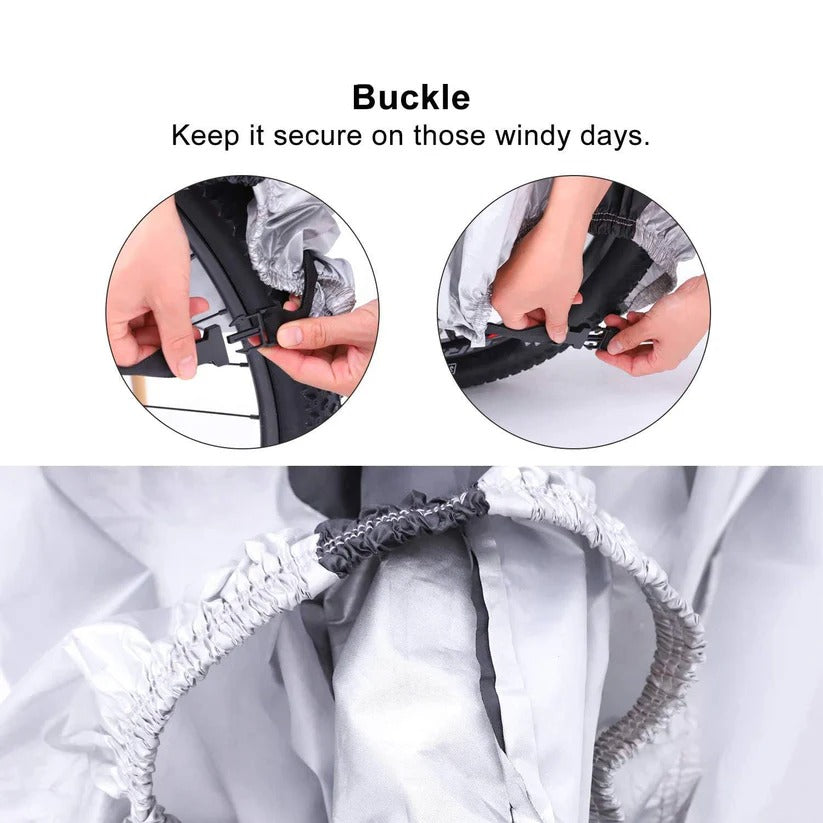 Waterproof Bike Cover — PU Coating, Lock Opening, Foldable