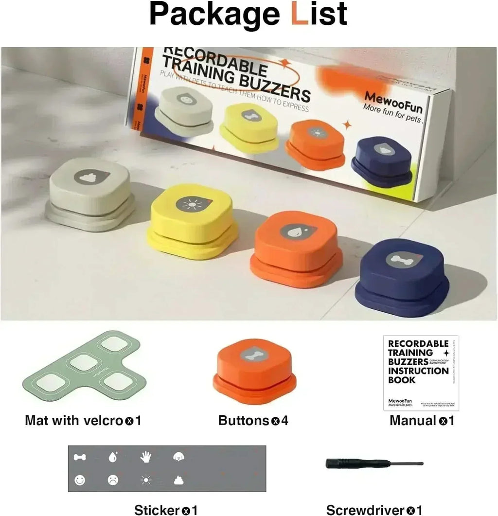 PawLink Interactive Dog Communication Buttons — Recording Sound Pads