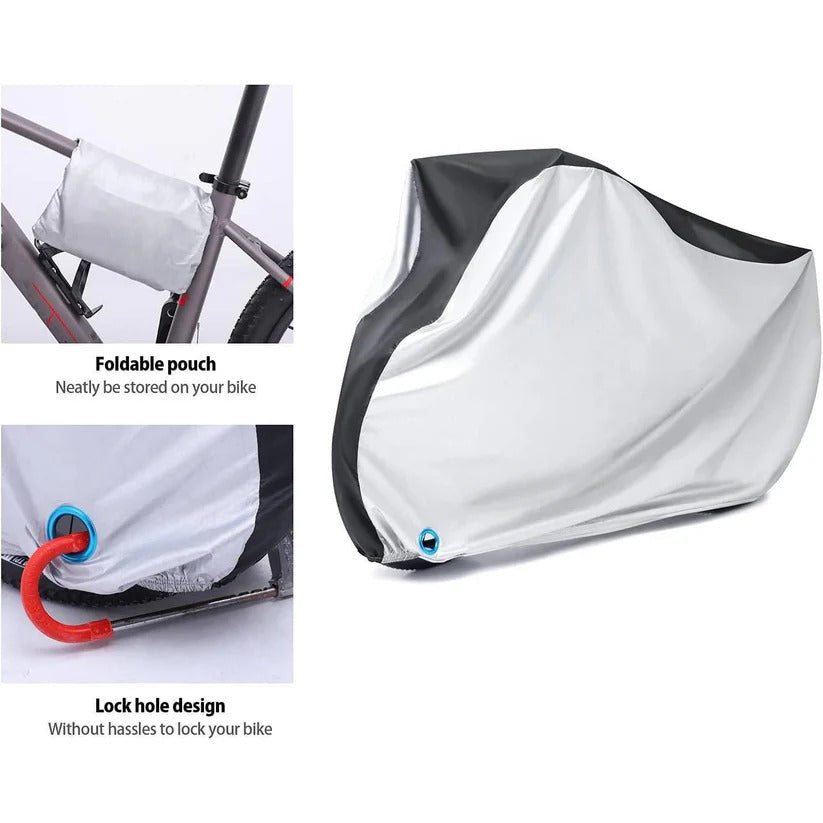 Waterproof Bike Cover — PU Coating, Lock Opening, Foldable