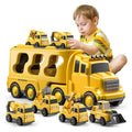 5-teiliges Baufahrzeug-Spielset - Transporter und Rampe