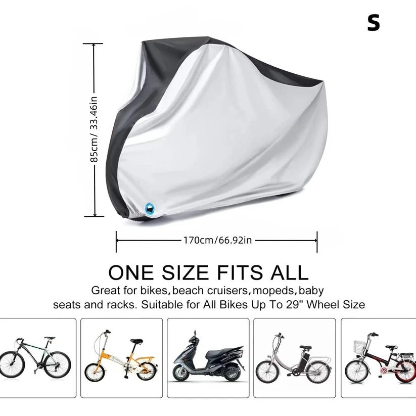 Waterproof Bike Cover — PU Coating, Lock Opening, Foldable