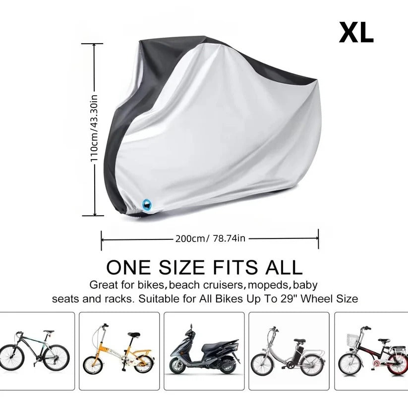 Waterproof Bike Cover — PU Coating, Lock Opening, Foldable