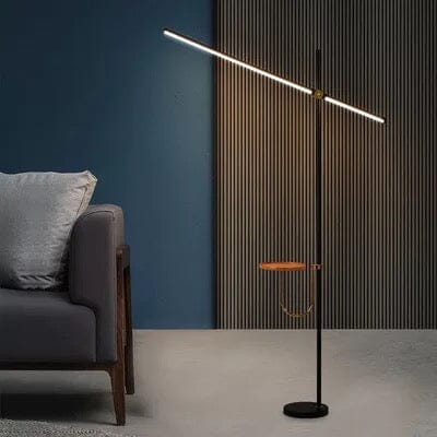 Elara 2-In-1 Modern Linear Floor Lamp With Smart Features
