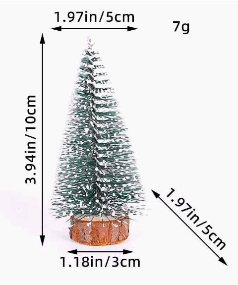 FrostSprig Mini-Tannenbaum-Set mit Beflockung, 5-teilig – schneebeschichtete dunkelgrüne Bäume